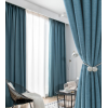 窗帘加厚布全遮光100不透光棉麻卧室遮阳隔热防晒窗帘布北欧简约